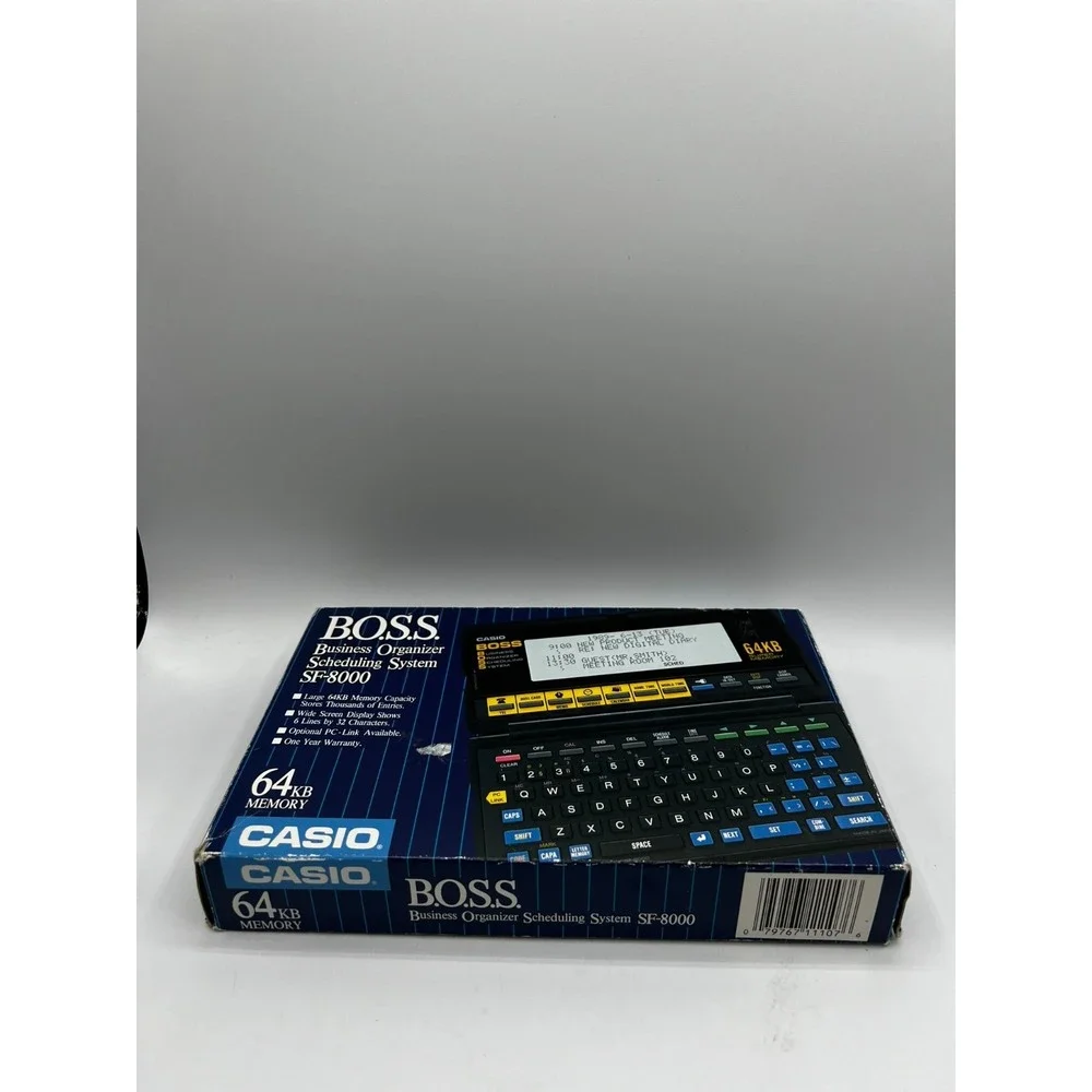 Casio Japan SF-8000 BOSS Business Organizer System 64KB Memory Manual Box
